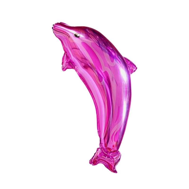 동물 은박풍선 (중) 핑크 돌고래