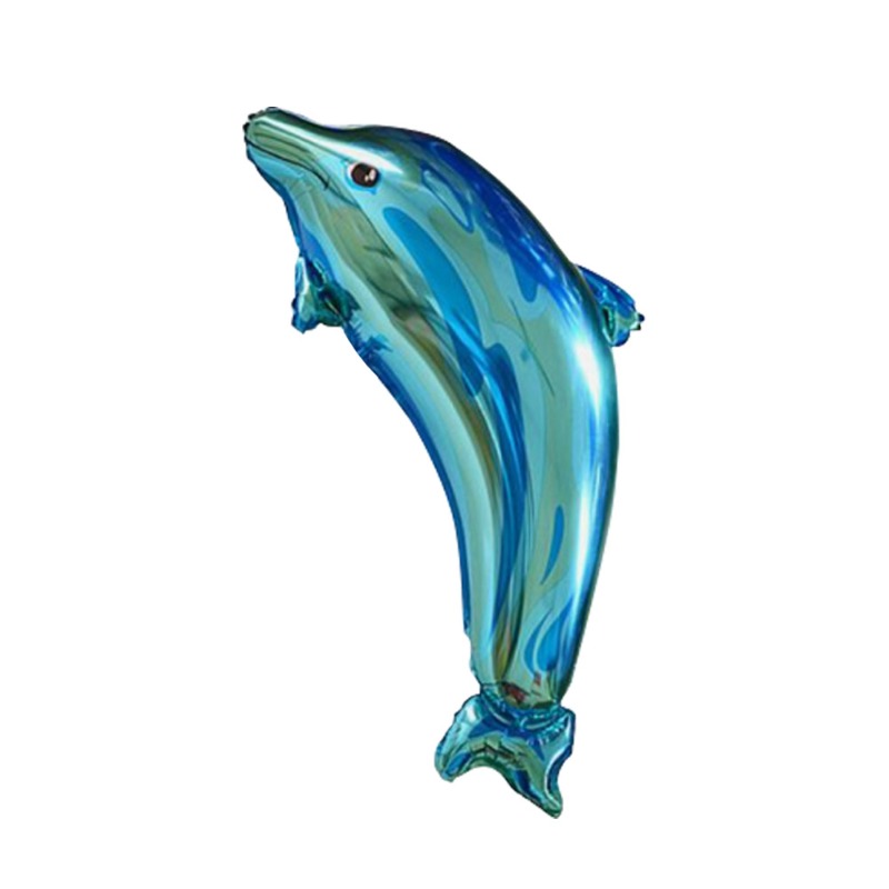 동물 은박풍선 (중) 블루 돌고래